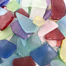 Sea Glass for Crafts, Frosted and Tumbled Seaglass Vase Filler, Smooth Bulk Sea