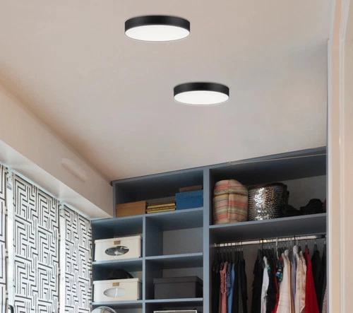 Maxim 57664WTBK Trim 11" Wide Integrated LED Flush Mount Ceiling Fixture - Black - Picture 2 of 3