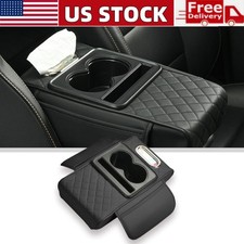 Car Armrest Cushion Auto Center Console Pillow With Cup Holder Tissue Box Slot Car Armrest Cushion Auto Center Console Pillow With Cup Holder Tissue Box Slot