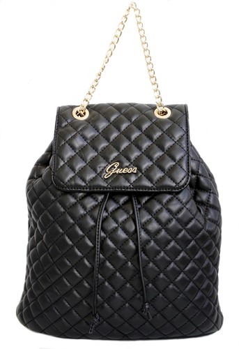Guess Damen Rucksack Tasche Dada Quilted Backpack Schwarz gesteppt Neu - Bild 3 von 12