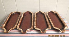 Vintage (4) HULL OVEN PROOF Brown Drip Pottery 9.5
