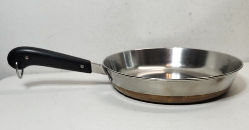 Vintage Revere Ware Bratpfanne Pfanne 10 Zoll Kupferboden Doppelring - Bild 2 von 11