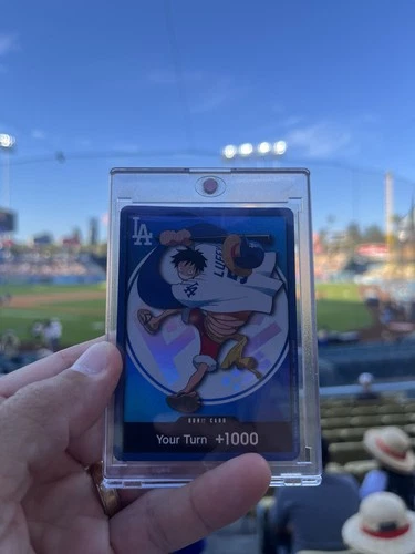 One Piece Night Los Angeles Dodgers Monkey D. Luffy Promo Card Game Sealed