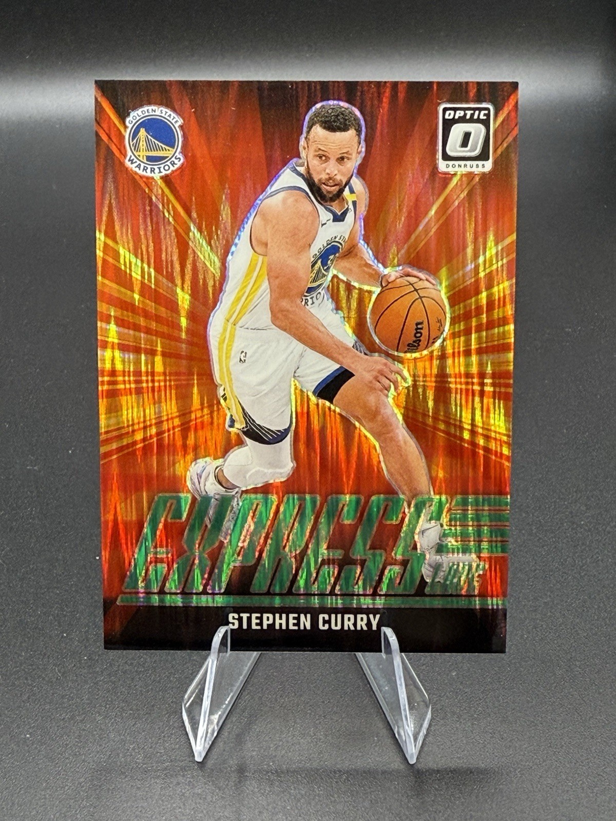 2024-25 Optic Stephen Curry Express Lane Green Shock Prizm /149