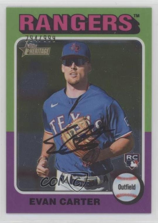 2024 Topps Heritage Chrome 294/999 Evan Carter #170 01ck