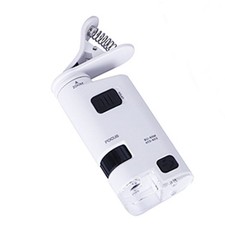 40X-60X Zoom Microscope Jewelry Magnifying Glass with LED Magnifier Clip Mobile