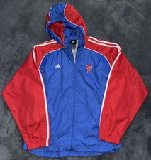 Youth VTG Adidas Philadelphia Phillies Windbreaker/Warm Up Jacket Sz XL 18-20