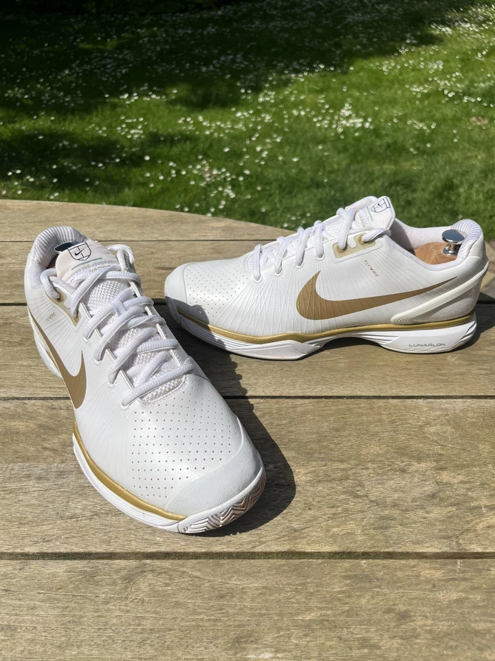 Nike Air Vapor 8 Lunarlon Roger Federer - White, Gold - T45,5 - Photo 2/4