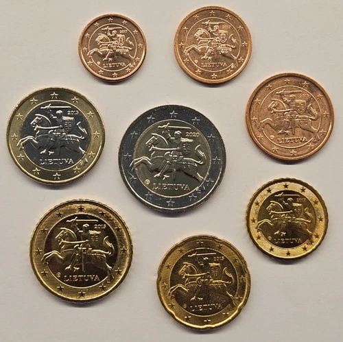 Lithuania euro coin  set 1c - 2 euro mix year UNC