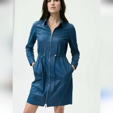 Joseph Ribkoff Zip Front Shirt Dress Jacket Size M New