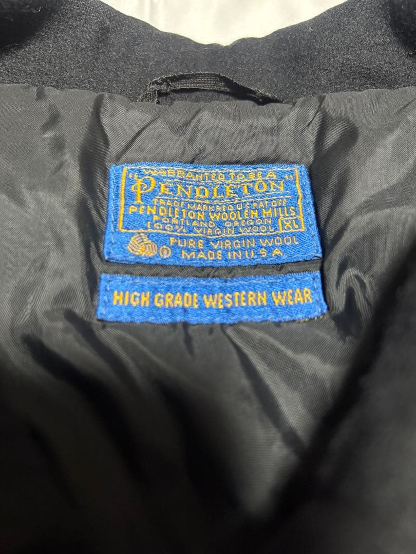 Pendleton USA Wool Jacket Black Native Geometric … - image 3
