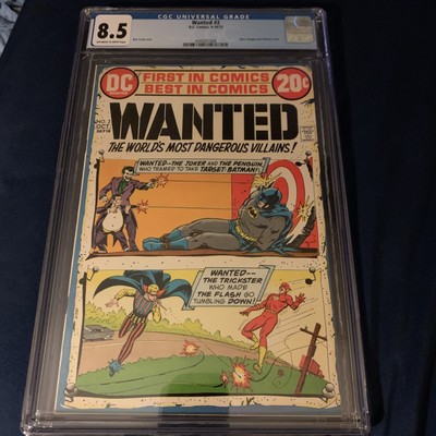 Wanted #2 CGC 8.5 1972 DC Comics Batman Joker Penguin Flash Trickster Awesome !!