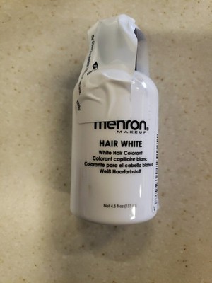 Mehron Makeup Hair White | Washable Hair Dye| 4.5 oz (133 ml) White