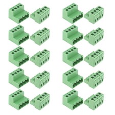 10 Sets 5.08mm Pitch Screw Terminal Block Connector Kit 4Pin Pluggable Quick Mal