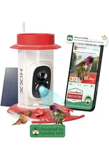 Smart Hummingbird Feeder with Camera Solar Powered,Easy Clean & Refill (17.5 oz)