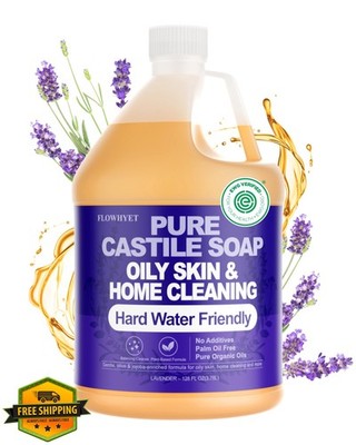 FLOWHYET 1 Gallon Lavender Castile Soap Liquid Refill