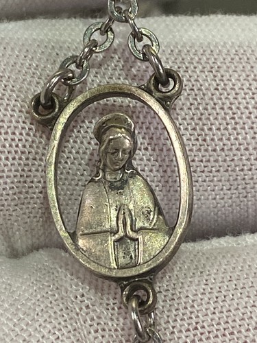 Schöner Rosenkranz Sterling Silber Vintage Italien - Bild 9 von 16