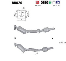 KATALYSATOR FÜR VW UP! (121, 122, BL1, BL2, BL3, 123) - AS 88020