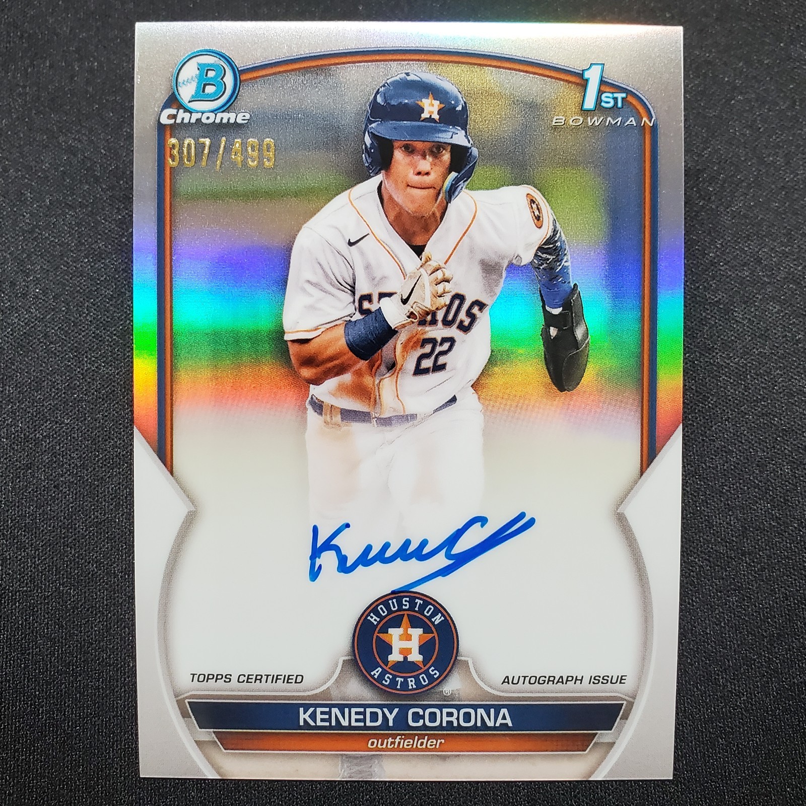 2023 Bowman Chrome Auto Kenedy Corona Refractor /499 Astros