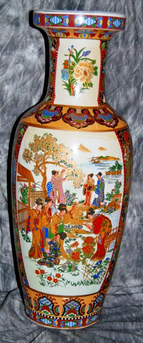 ♢中国陶磁器 紅釉花卉文様 貼花 蕾花双耳瓶 花瓶 民国時代 華東堂製