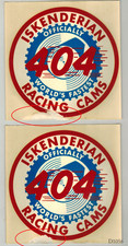 Iskenderian Racing Cams Worlds Fastest Vtg 1964 Water Slide Decals 2pc Blems Iskenderian Racing Cams Worlds Fastest Vtg 1964 Water Slide Decals 2pc Blems