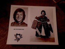 1970S JIM RUTHERFORD NHL HOCKEY PHOTO GOALIE PITTSBURGH PENGUINS LEGEND RARE AHL