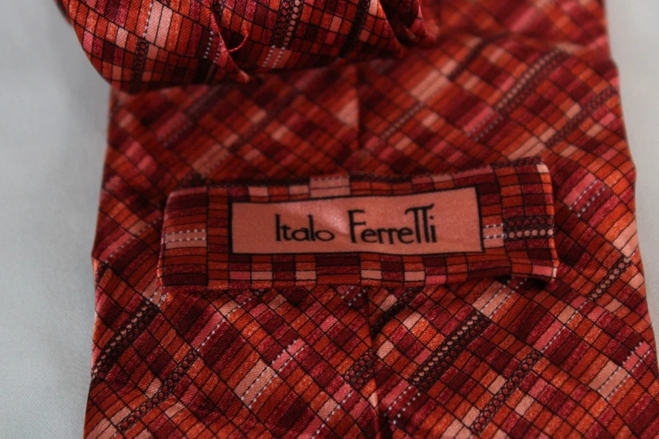 Corbata Italo Ferretti 100% Seda Hecha en Italia Foto 4 de 4