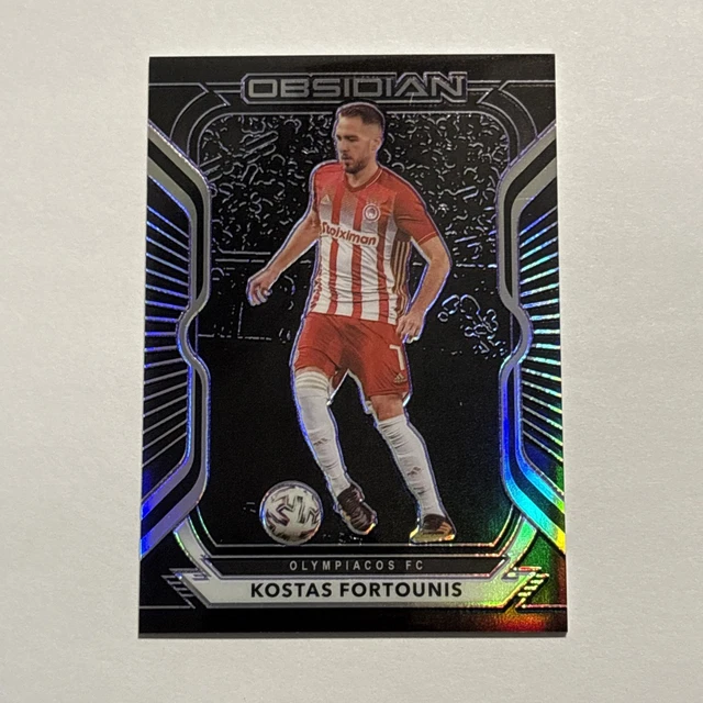 Kostas Fortounis 2020-21 Panini Obsidian Electric Etch Purple Refractor /75