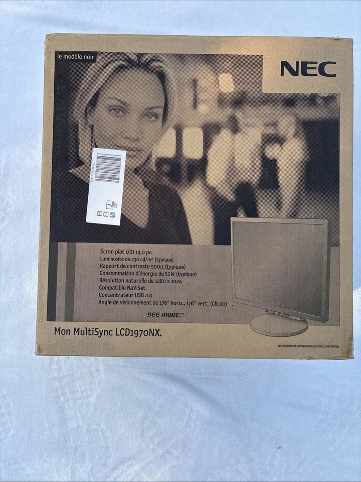 NEC MultiSync LCD1970NX ~ 19" SXGA LCD Display Monitor ~ Black ~ NEW IN BOX - Image 3 of 4