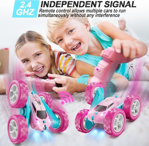 Rechargeable Double-Sided RC Car for Girls – 50 Min Play & 360 Rotating Stunts - Picture 5 of 8