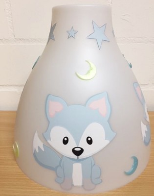 Hängelampe Kinder - FUCHS FOX blau - 1 oder 2-flammig - auch LED - mit/ohne Name