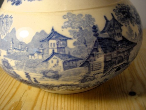 Mintons Genevese Blue & White Jug Basin Soap Toothbrush Holder Set - Picture 13 of 19
