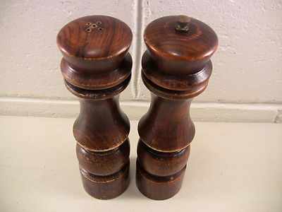 Vintage Salt & Pepper Shakers Grinder Mill Mid Century Kitchenware Tableware