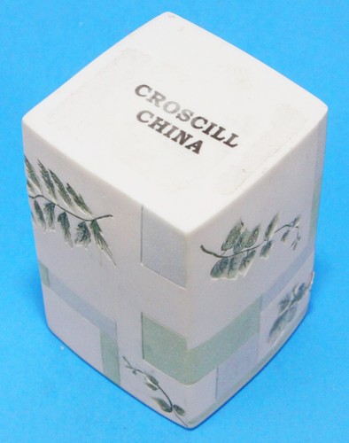 Croscill Rainier Everest Planter Tumbler Vintage 8 oz Ceramic 3.75" Tall Square - Picture 4 of 5