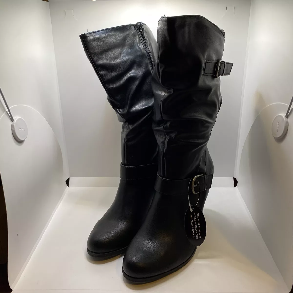 m and s black boots