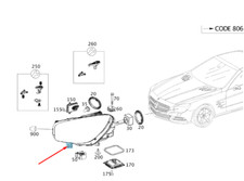 MERCEDES-BENZ SL R231 Scheinwerfer vorne links RHD A2318207361 NEU ORIGINAL