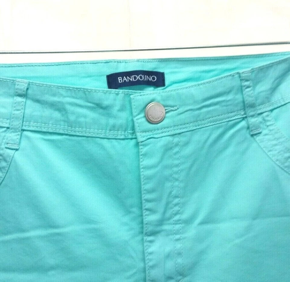NUEVO MUJER BANDOLERA BRADY CAPRI GOTA DE LLUVIA VERDE SKIMMER CAPRI SHORTS TALLA 18 Foto 2 de 3