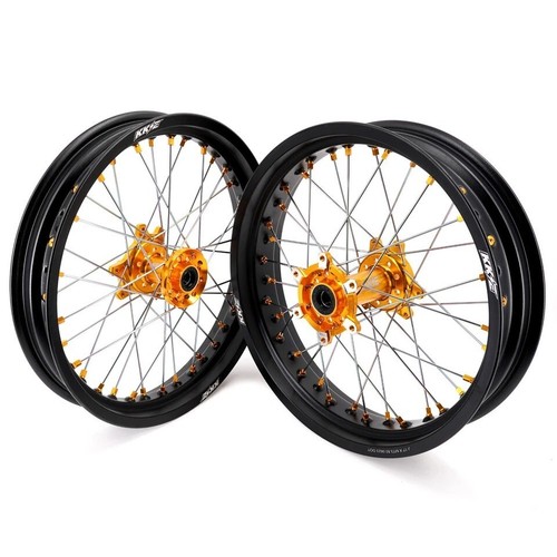 KKE 2.5/3.5*17 E-Bike Wheels Spoked Rims Fit SurRon Ultra Bee 2023-2024 Gold Hub - Picture 4 of 14