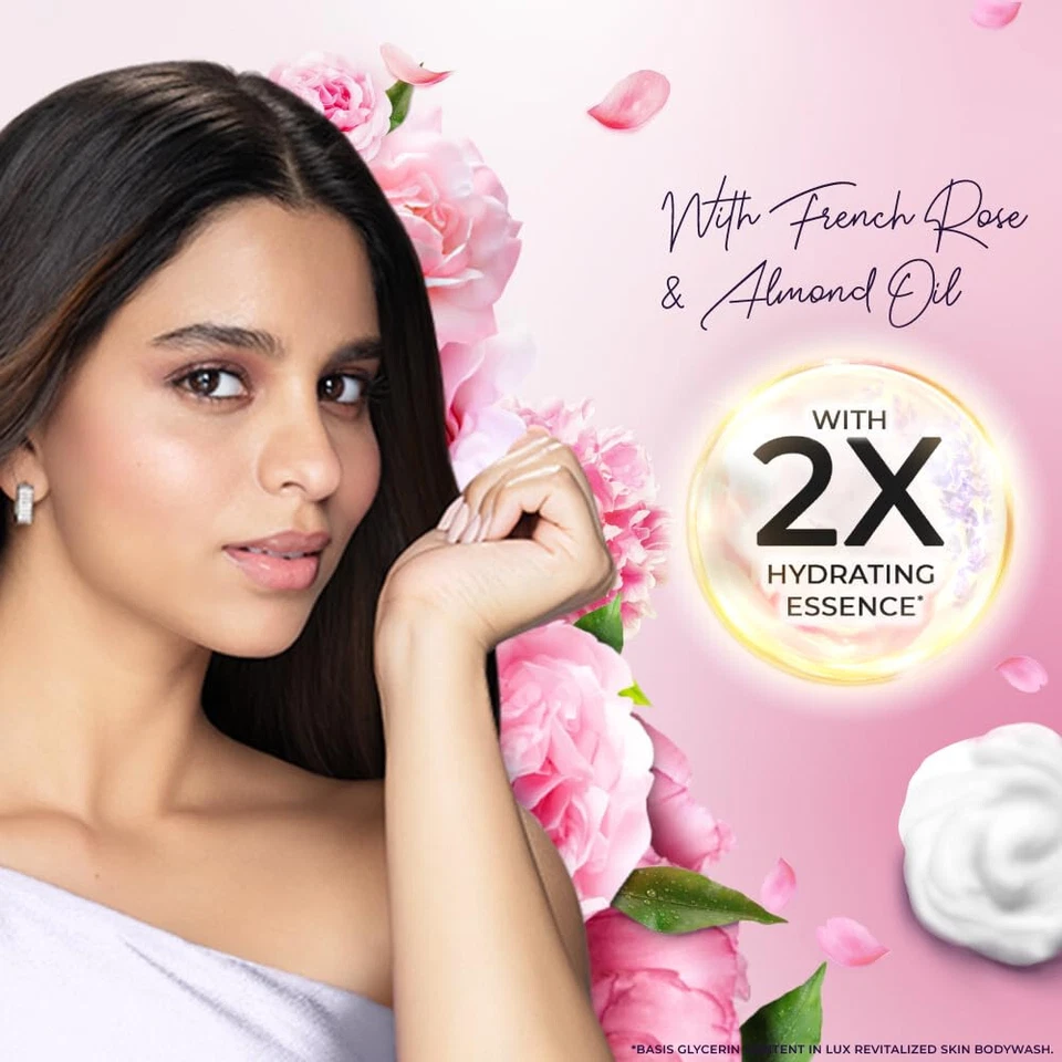 Lux French Rose Fragancia y Aceite de Almendras Lavado Corporal, 245 ml Foto 3 de 4