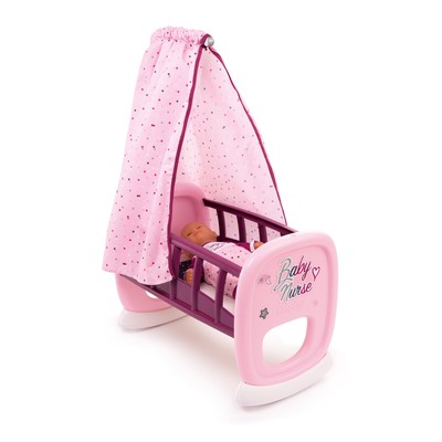 Smoby: Baby Nurse Cradle, Pink, Creative Play, Fits 17'' Doll, Infant & Toddler