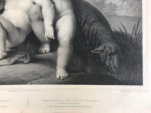 Kind Jesus San Giovannino. Lithographie 1830 Galerie München - Picture 4 of 6