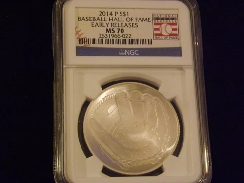 2014-P   50c  Baseball Hall Of Fame   Early Releases      NGC  MS 70