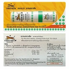 Tiger Balm Inhaler Relieve Nasal Congestion Cold Dizziness Relax Insect bites