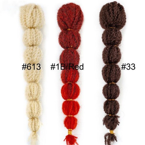 18" Afro Kinky Curly Bubble Ponytails Marley Hair Clip on Drawstring Pony Tails - Picture 27 of 27
