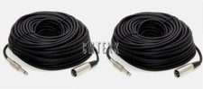 2 Pack 25Ft XLR 3-Pin MALE to 1/4" MONO Plug Mic Microphone Cord Cable 25 Foot