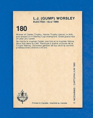 1983 (1985) CARTOPHILIUM HOCKEY HALL OF FAME HOF CARD 1-240 & PROMO SEE LIST - Picture 364 of 488