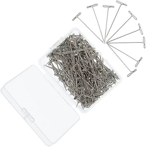 UP TO 200PCS Silver Metal T Pins 32/38/55mm Modelling Crafts Sewing Macrame Wigs - Picture 7 of 18