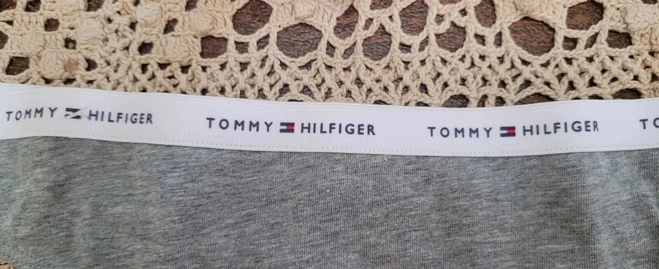 Tanga Tommy Hilfiger SeXy Gris Logo Laserbond Talla Grande Nueva con Etiquetas Foto 2 de 4