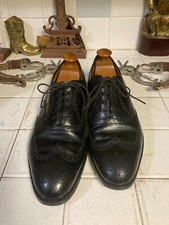 CHURCHS Quality CUSTOM GRADE Vintage Black Leather Business Wing Tip Shoes 10 EE