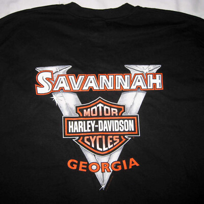 HARLEY DAVIDSON ® Savannah Georgia - Made In USA Black - 3XL XXXL